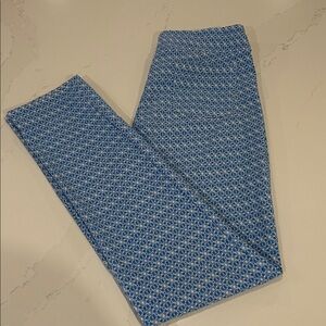 J. McLaughlin Light Blue Pull on Geometric Women's Pants SZ 8